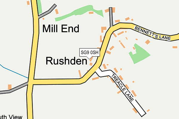 SG9 0SH map - OS OpenMap – Local (Ordnance Survey)