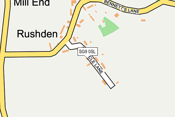 SG9 0SL map - OS OpenMap – Local (Ordnance Survey)