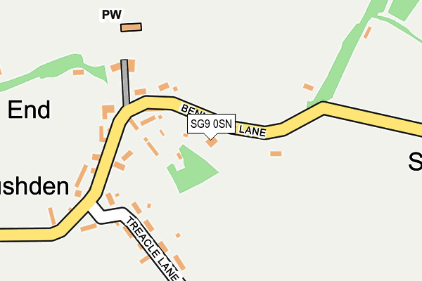 SG9 0SN map - OS OpenMap – Local (Ordnance Survey)