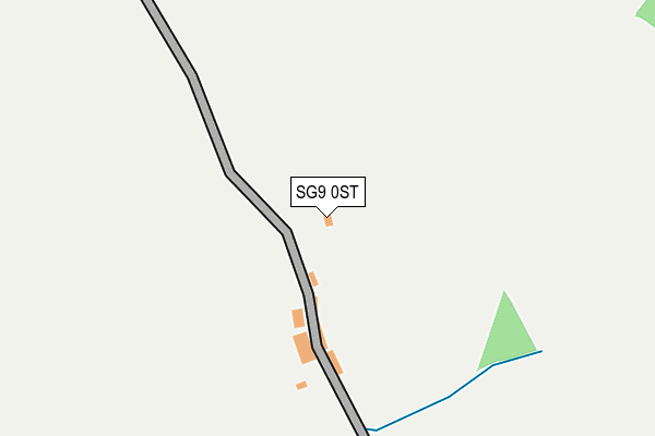 SG9 0ST map - OS OpenMap – Local (Ordnance Survey)