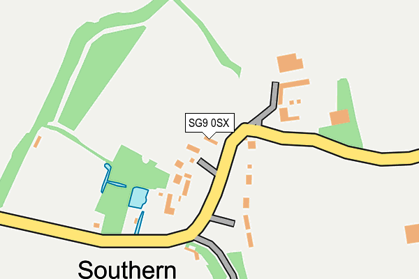 SG9 0SX map - OS OpenMap – Local (Ordnance Survey)