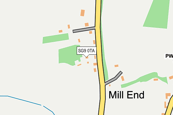 SG9 0TA map - OS OpenMap – Local (Ordnance Survey)