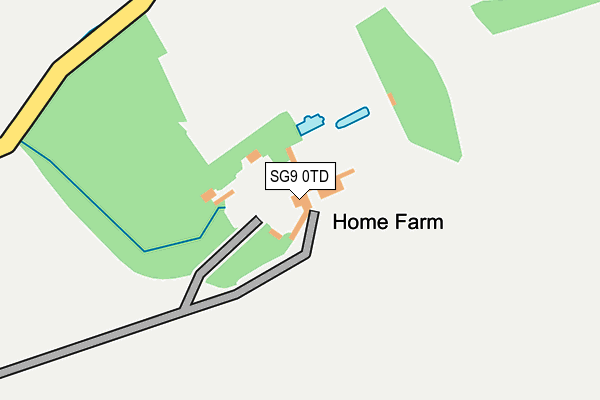 SG9 0TD map - OS OpenMap – Local (Ordnance Survey)