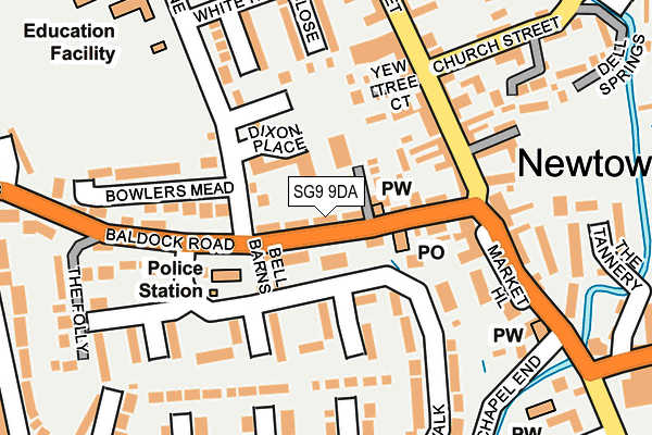 SG9 9DA map - OS OpenMap – Local (Ordnance Survey)
