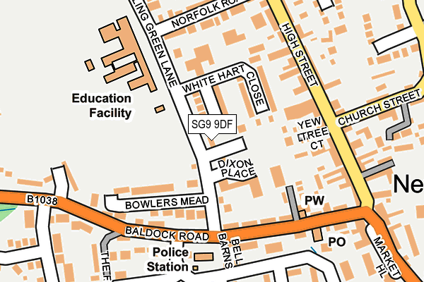 SG9 9DF map - OS OpenMap – Local (Ordnance Survey)