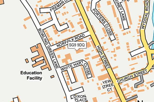 SG9 9DQ map - OS OpenMap – Local (Ordnance Survey)