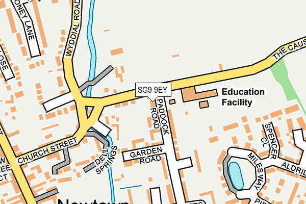 SG9 9EY map - OS OpenMap – Local (Ordnance Survey)