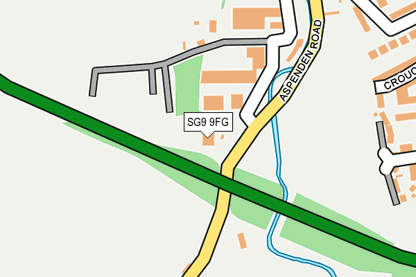 SG9 9FG map - OS OpenMap – Local (Ordnance Survey)