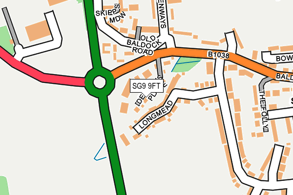 SG9 9FT map - OS OpenMap – Local (Ordnance Survey)