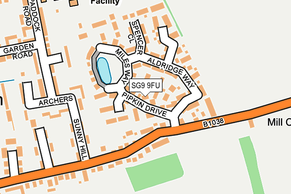 SG9 9FU map - OS OpenMap – Local (Ordnance Survey)