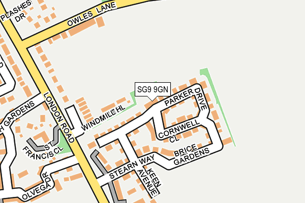 SG9 9GN map - OS OpenMap – Local (Ordnance Survey)