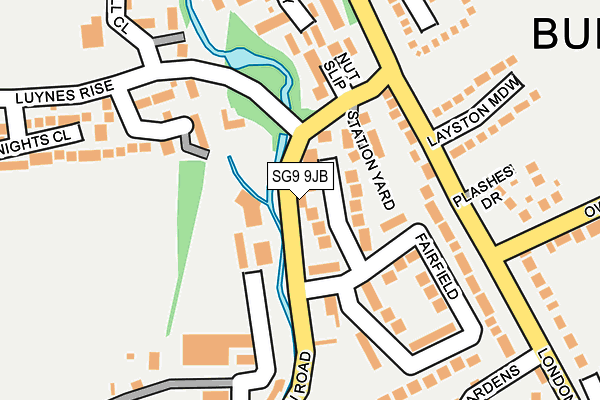 SG9 9JB map - OS OpenMap – Local (Ordnance Survey)