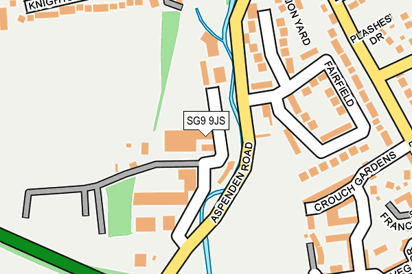 SG9 9JS map - OS OpenMap – Local (Ordnance Survey)