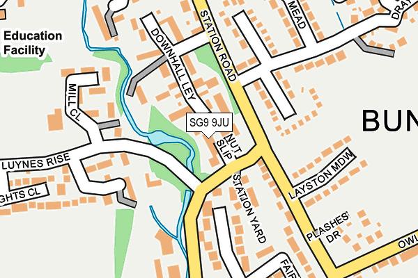 SG9 9JU map - OS OpenMap – Local (Ordnance Survey)