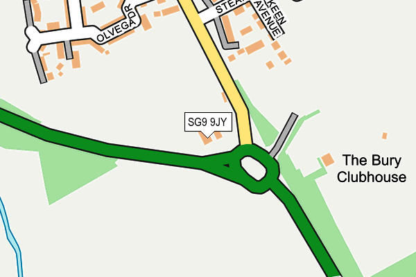 SG9 9JY map - OS OpenMap – Local (Ordnance Survey)