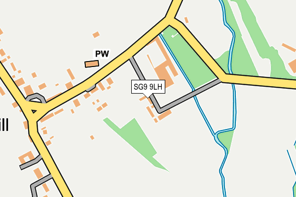 SG9 9LH map - OS OpenMap – Local (Ordnance Survey)