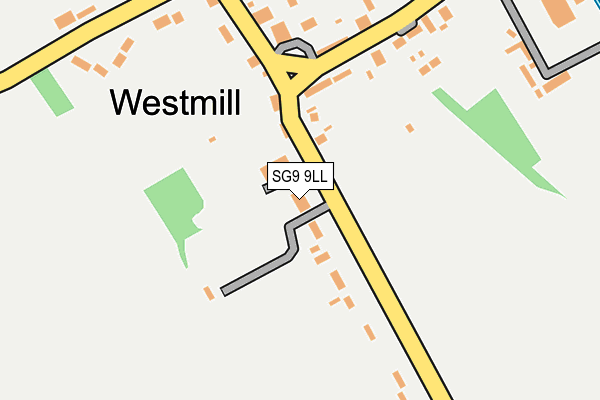 SG9 9LL map - OS OpenMap – Local (Ordnance Survey)