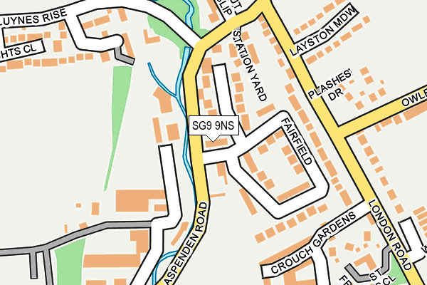 SG9 9NS map - OS OpenMap – Local (Ordnance Survey)