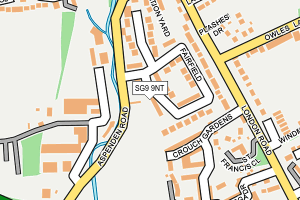 SG9 9NT map - OS OpenMap – Local (Ordnance Survey)