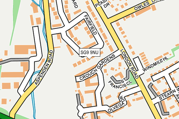 SG9 9NU map - OS OpenMap – Local (Ordnance Survey)