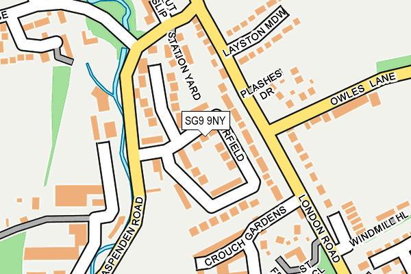 SG9 9NY map - OS OpenMap – Local (Ordnance Survey)