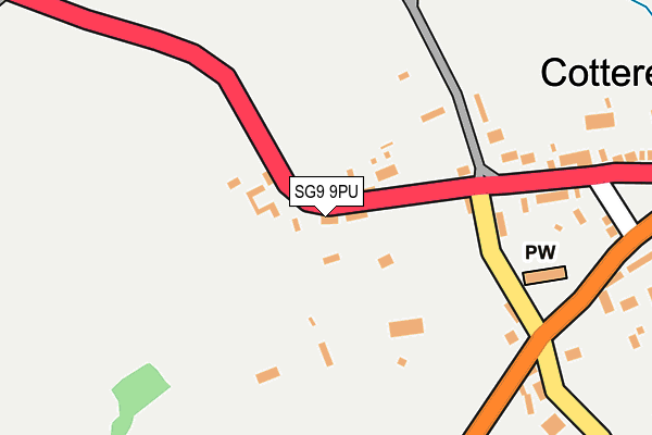 SG9 9PU map - OS OpenMap – Local (Ordnance Survey)