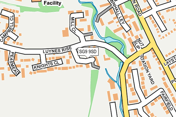 SG9 9SD map - OS OpenMap – Local (Ordnance Survey)