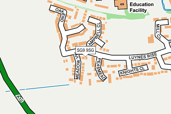 SG9 9SG map - OS OpenMap – Local (Ordnance Survey)