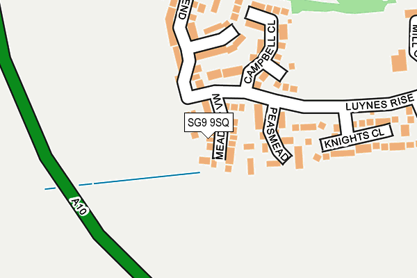 SG9 9SQ map - OS OpenMap – Local (Ordnance Survey)