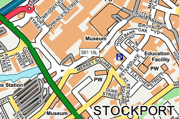SK1 1AL map - OS OpenMap – Local (Ordnance Survey)
