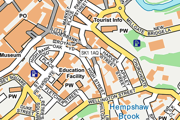 SK1 1AQ map - OS OpenMap – Local (Ordnance Survey)