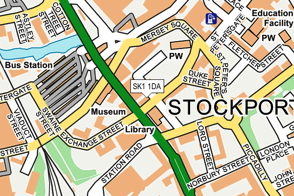 SK1 1DA map - OS OpenMap – Local (Ordnance Survey)