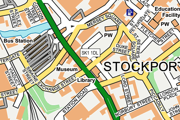 SK1 1DL map - OS OpenMap – Local (Ordnance Survey)