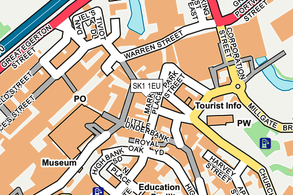 SK1 1EU map - OS OpenMap – Local (Ordnance Survey)