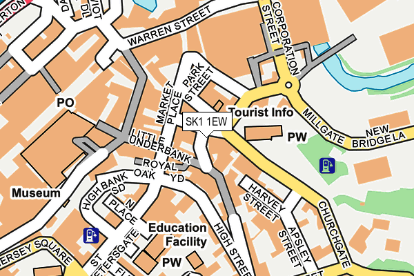 SK1 1EW map - OS OpenMap – Local (Ordnance Survey)