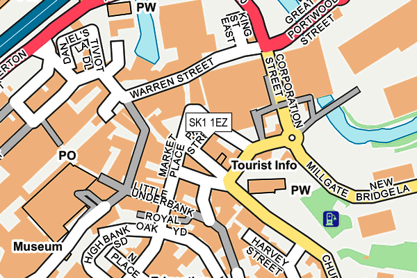 SK1 1EZ map - OS OpenMap – Local (Ordnance Survey)