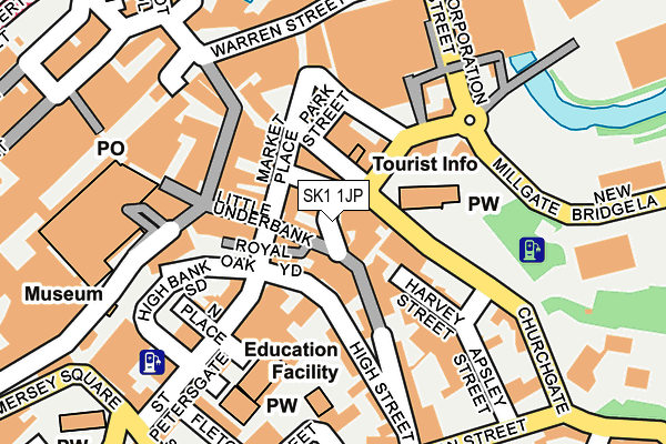 SK1 1JP map - OS OpenMap – Local (Ordnance Survey)