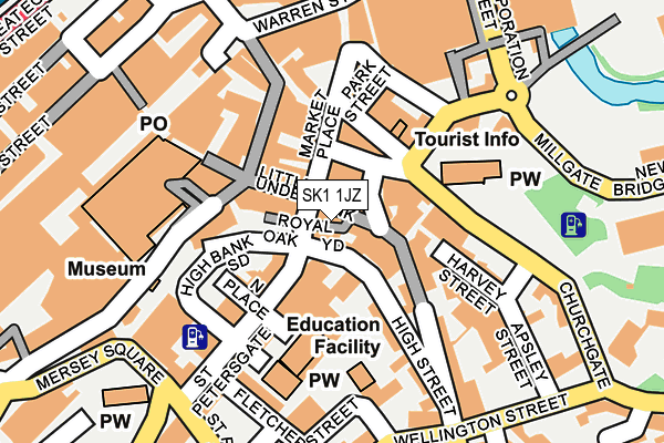 SK1 1JZ map - OS OpenMap – Local (Ordnance Survey)