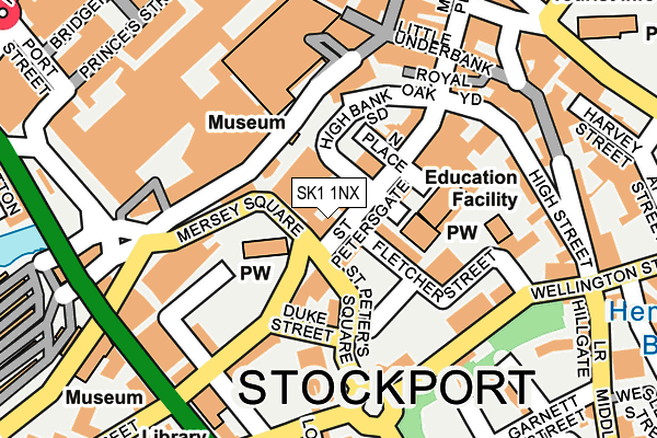 SK1 1NX map - OS OpenMap – Local (Ordnance Survey)