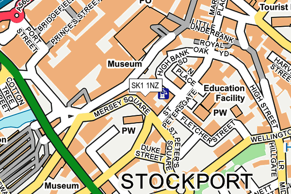 SK1 1NZ map - OS OpenMap – Local (Ordnance Survey)
