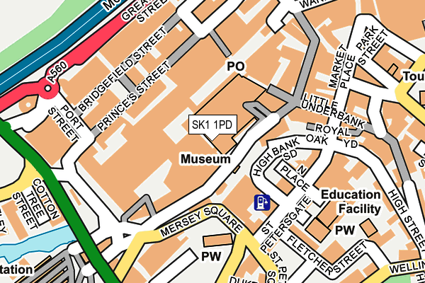 SK1 1PD map - OS OpenMap – Local (Ordnance Survey)