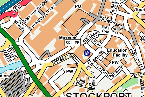 SK1 1PE map - OS OpenMap – Local (Ordnance Survey)