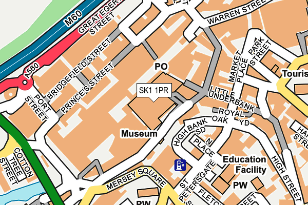 SK1 1PR map - OS OpenMap – Local (Ordnance Survey)