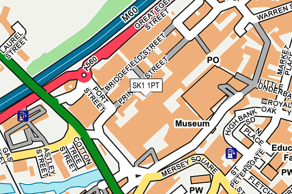 SK1 1PT map - OS OpenMap – Local (Ordnance Survey)