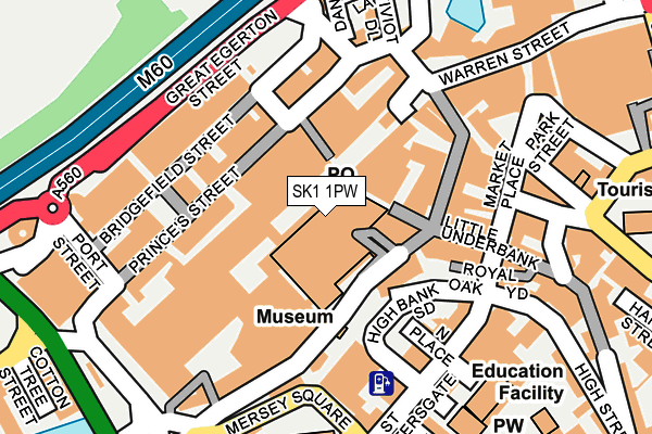 SK1 1PW map - OS OpenMap – Local (Ordnance Survey)