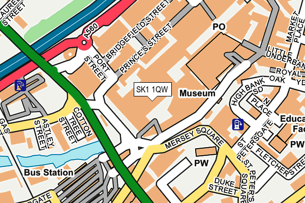 SK1 1QW map - OS OpenMap – Local (Ordnance Survey)