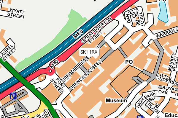 SK1 1RX map - OS OpenMap – Local (Ordnance Survey)