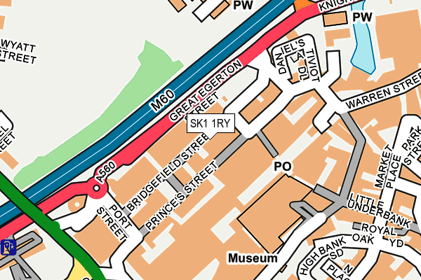 SK1 1RY map - OS OpenMap – Local (Ordnance Survey)