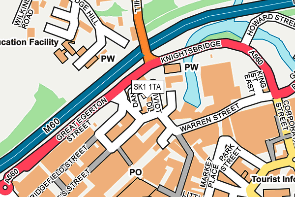 SK1 1TA map - OS OpenMap – Local (Ordnance Survey)