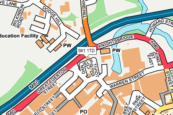 SK1 1TD map - OS OpenMap – Local (Ordnance Survey)